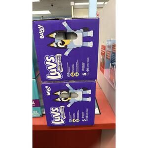 Luvs Diapers Platinum Protection Bluey Baby Diapers Size 5 66 Count 2 cases
